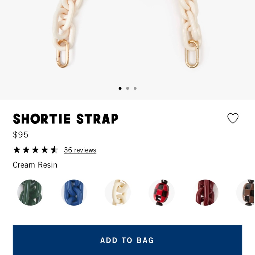 Clare V Cream Chain purse strap - Picture 3 of 4